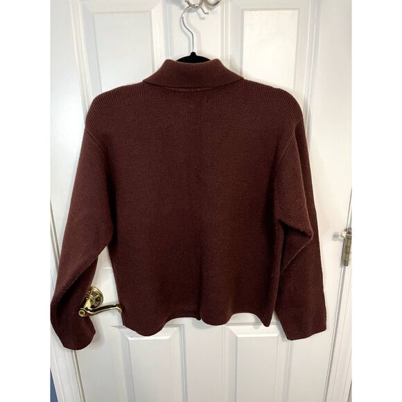 Vintage Crystal Kobe Embroidered Autumn Leaves Cardigan Sweater Size Small - Picture 2 of 6